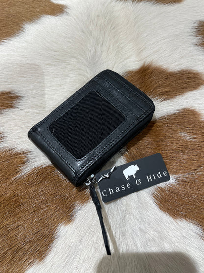 Leather Zip Around Card Wallet 