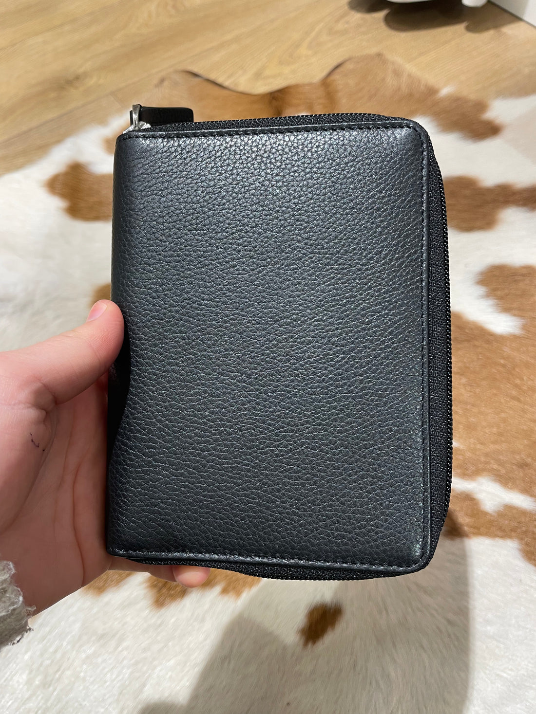 Leather Zip Passport Wallet 