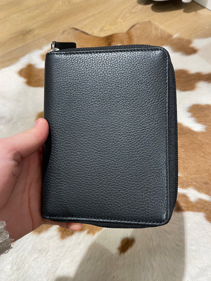 Leather Zip Passport Wallet 