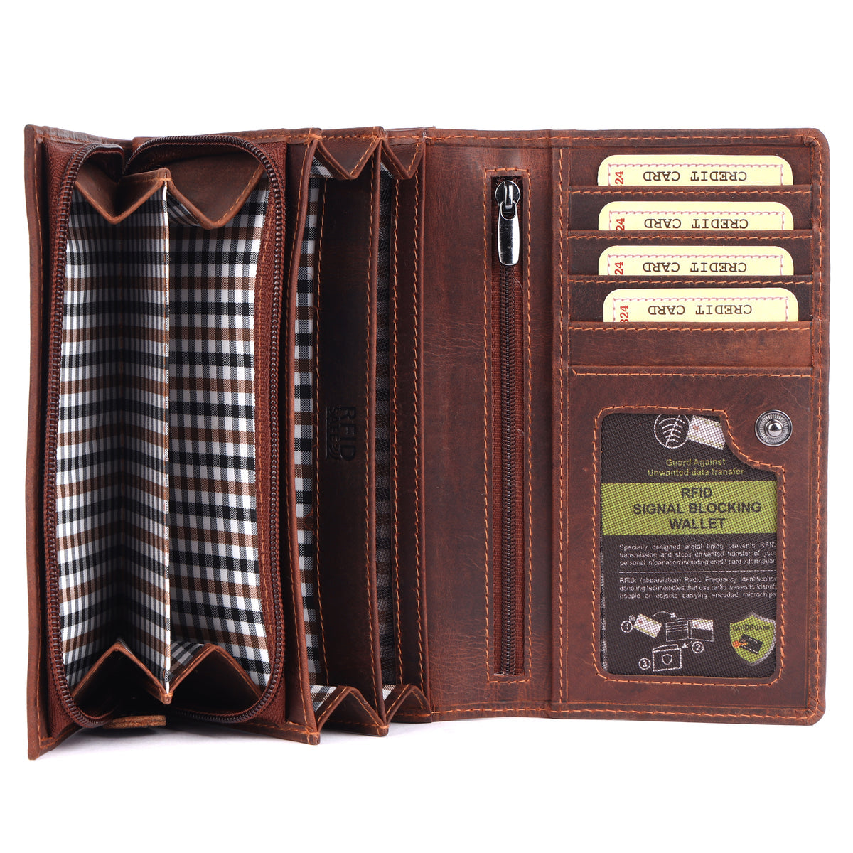 LEATHER TRAVEL ORGANISER WALLET 
