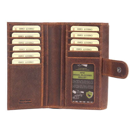 LEATHER TRAVEL ORGANISER WALLET 