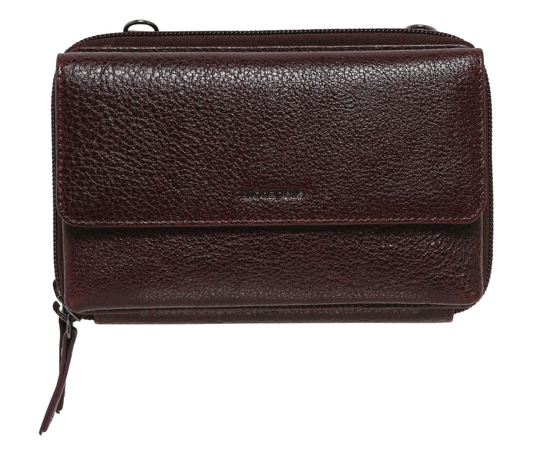 Burgundy Leather Cross Body/Wallet Bag