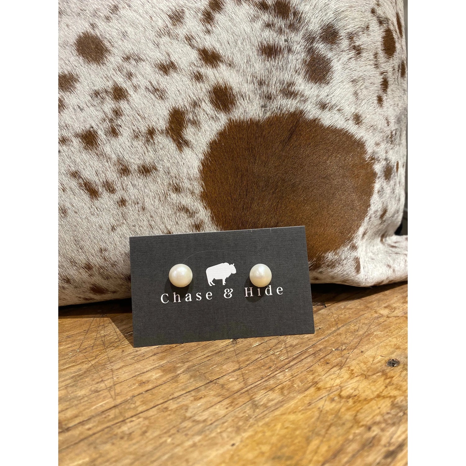 Freshwater Baroque Pearl studs 