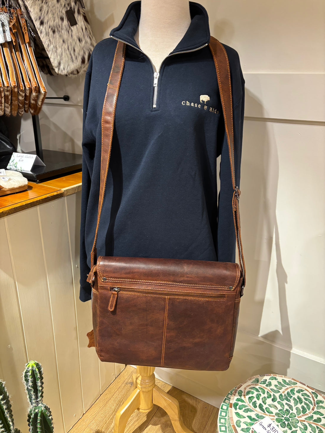 Leather Laptop Shoulder Bag - G-115