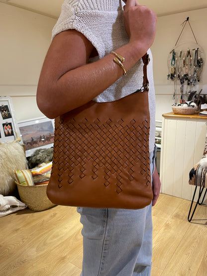 Ladies Leather Cross Body – 7896 Tan