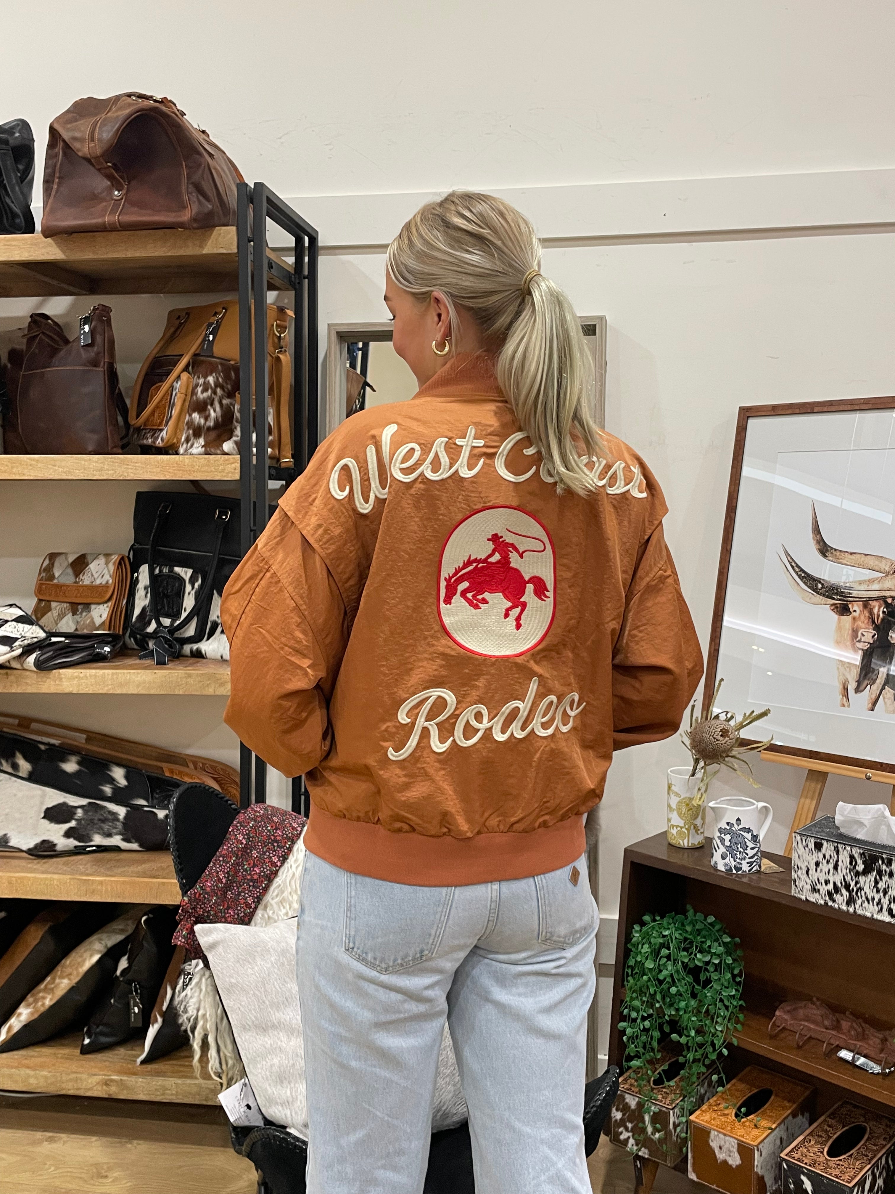 WEST COAST RODEO EMBROIDERED BOMBER JACKET