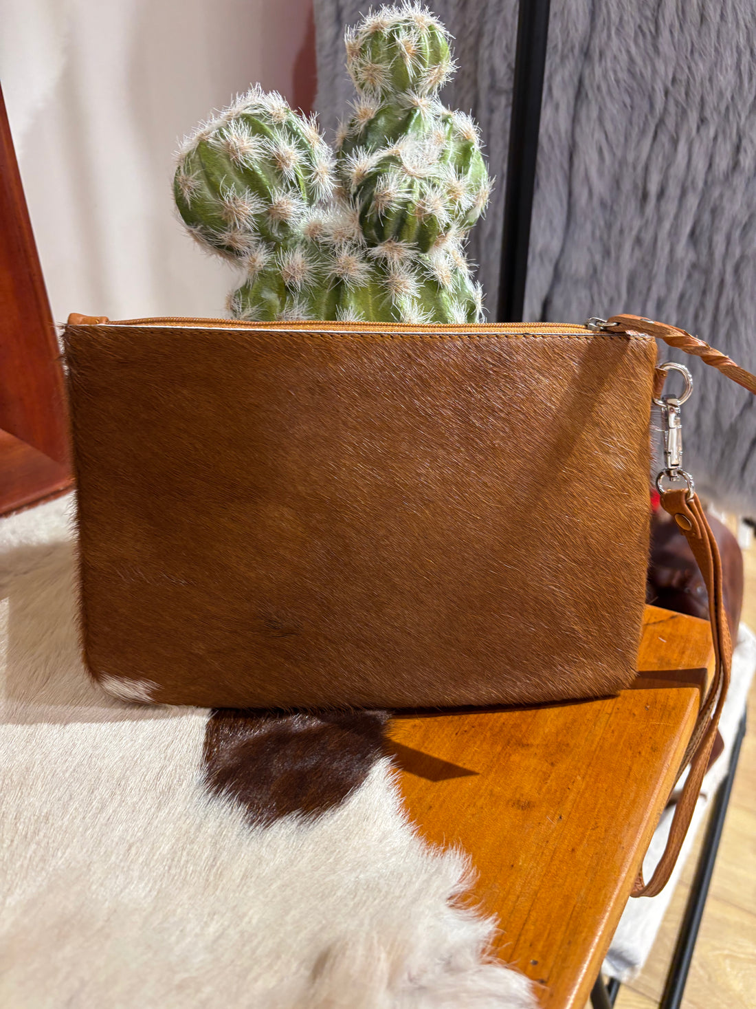 Large Hide Clutch