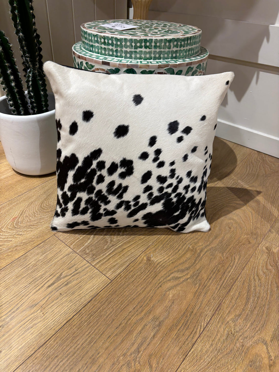 Hide and leather Cushion