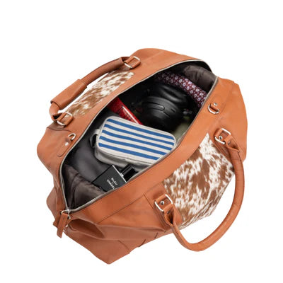 Leather &amp; Cowhide Travel Bag - 12780