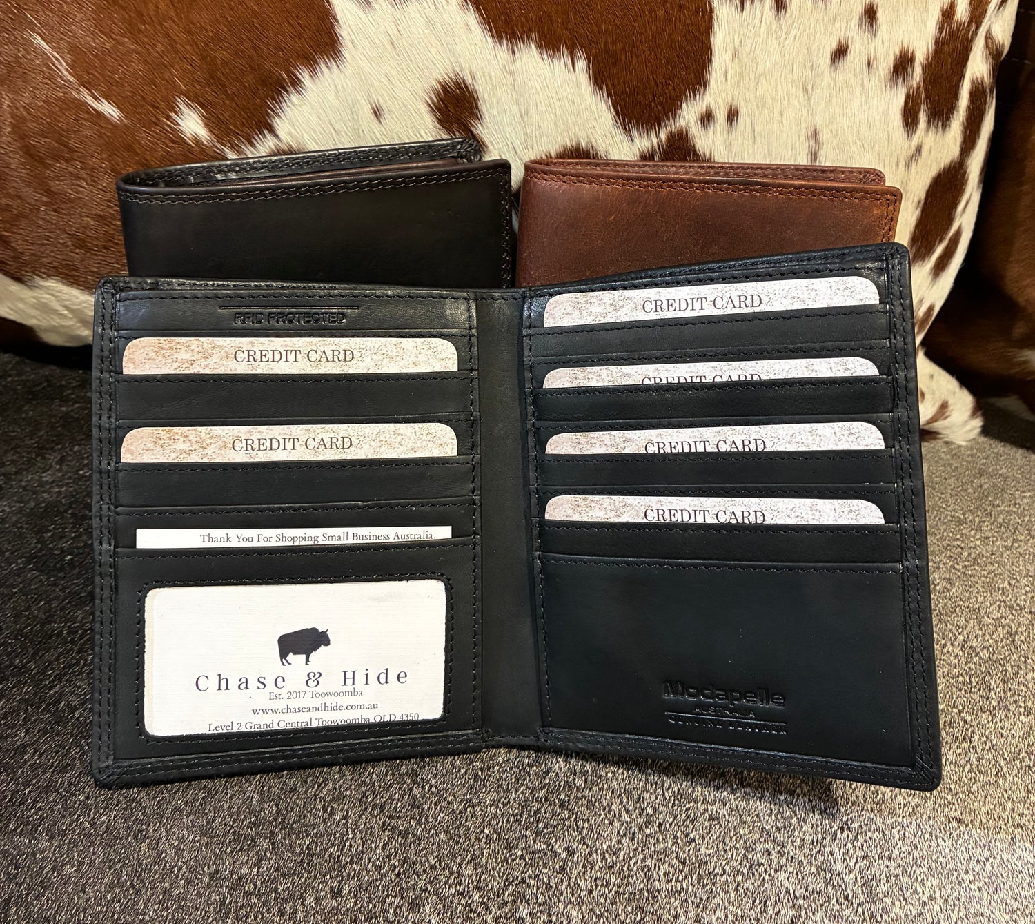Vintage Mens Leather Coat Wallet 