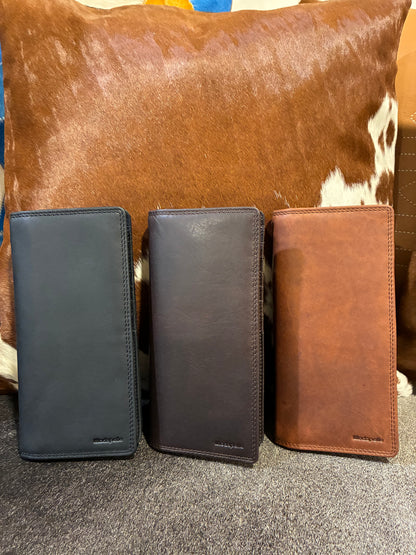 Vintage Leather Mens Slim Coat Wallet 
