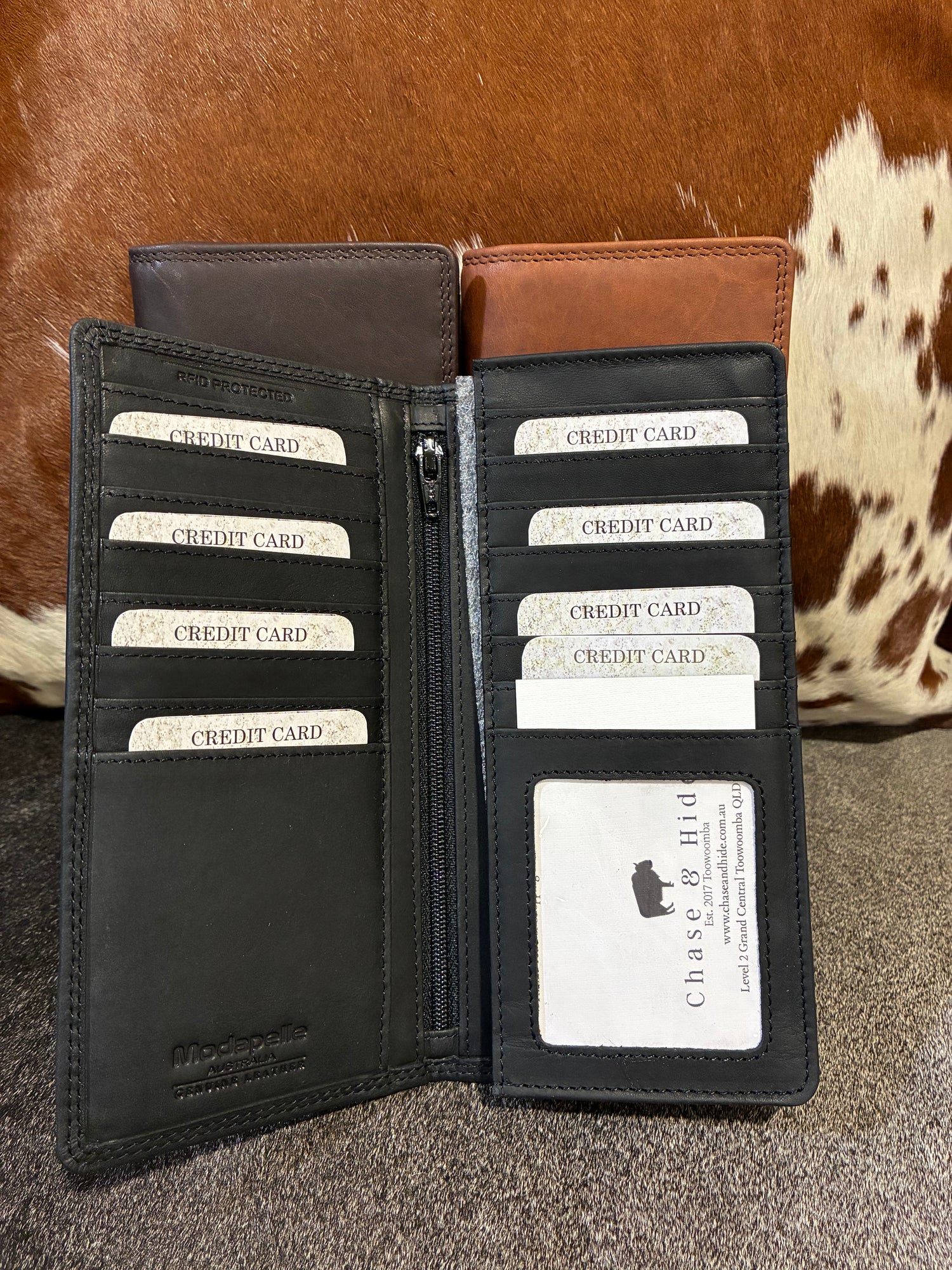 Vintage Leather Mens Slim Coat Wallet 