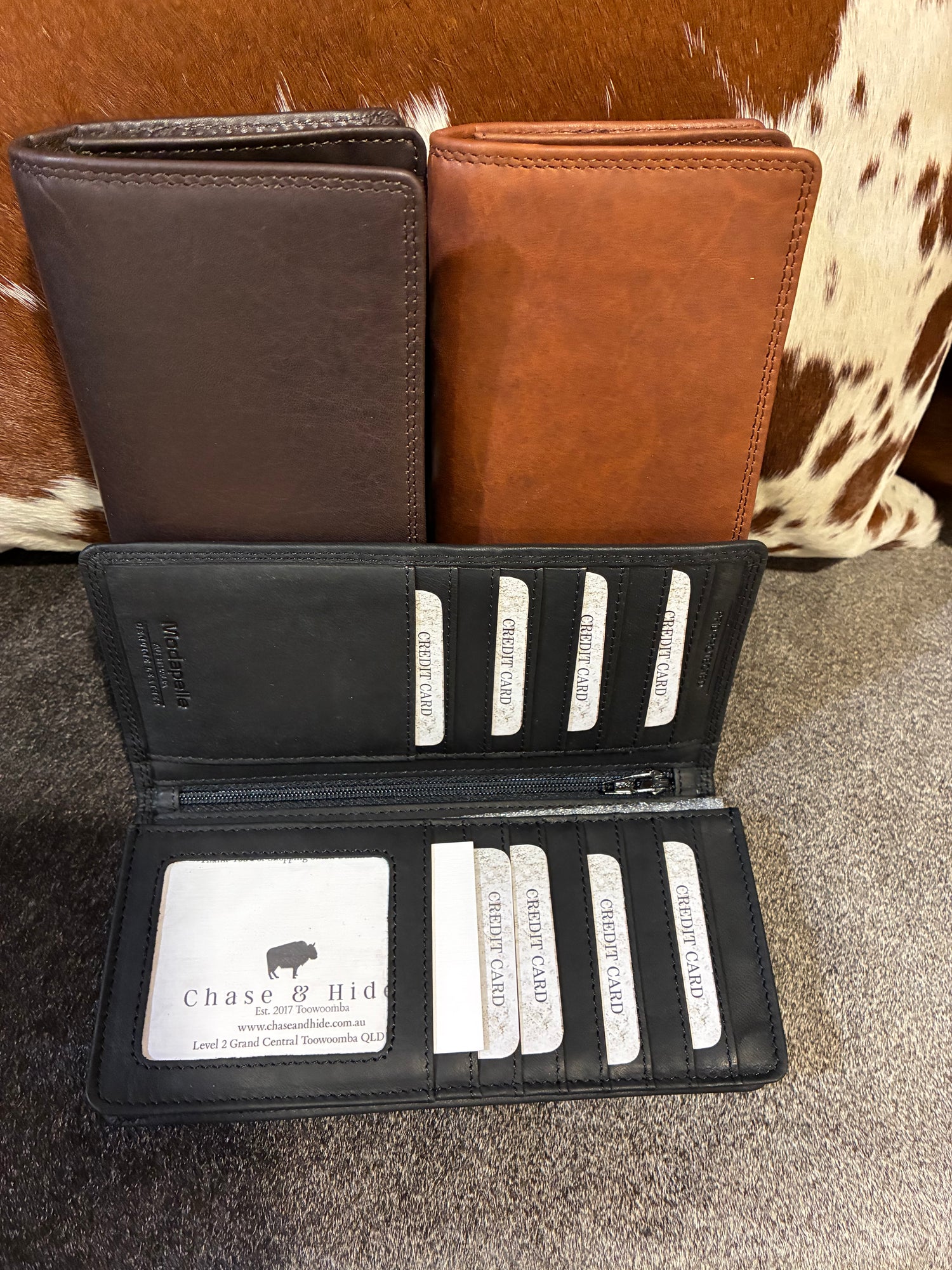 Vintage Leather Mens Slim Coat Wallet 