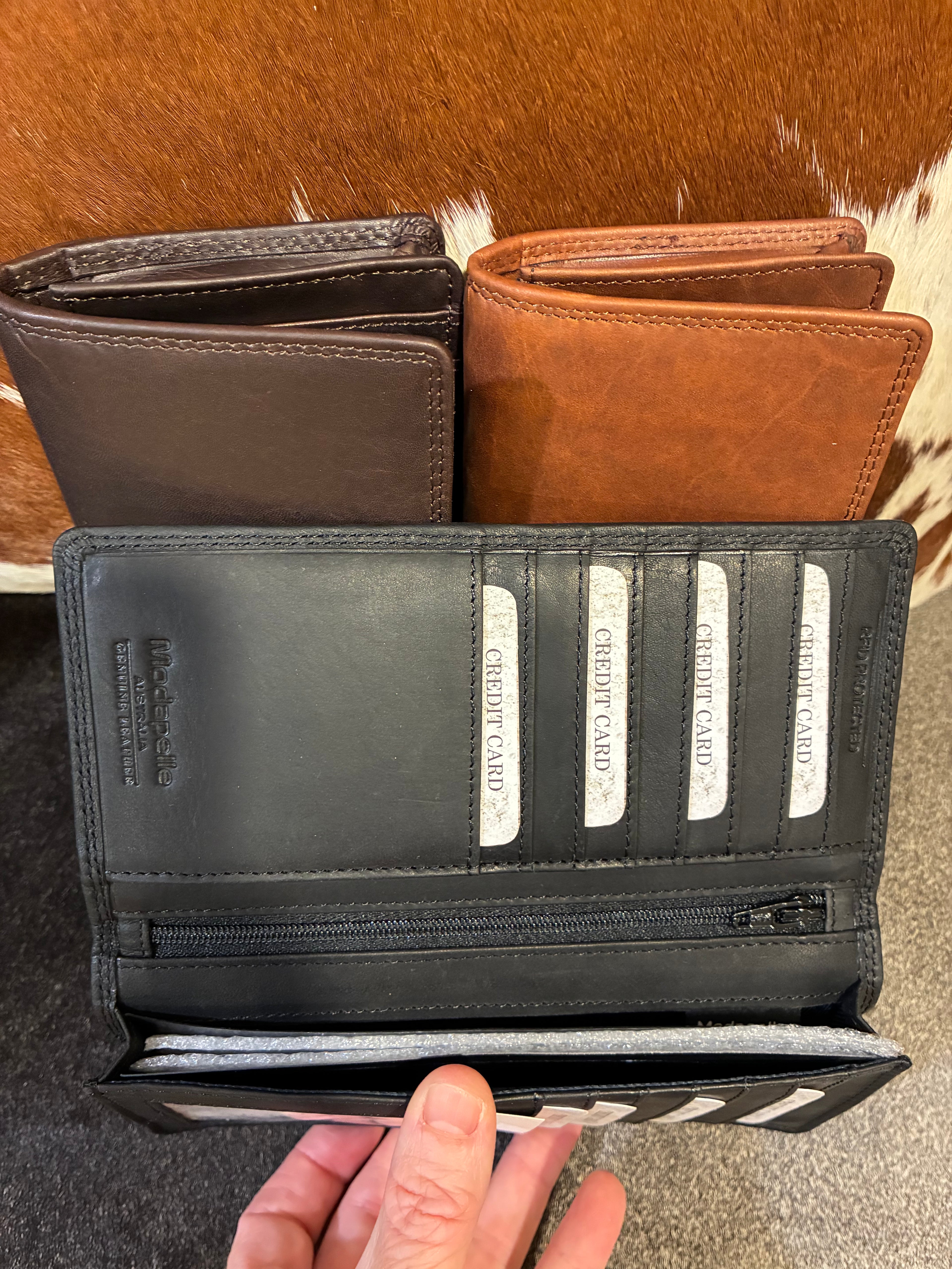 Vintage Leather Mens Slim Coat Wallet 