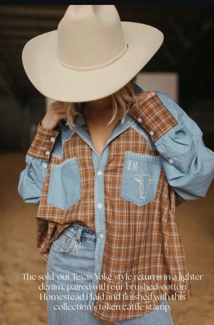 PRE ORDER Homestead Check Texas Yoke Far mer By Whitney