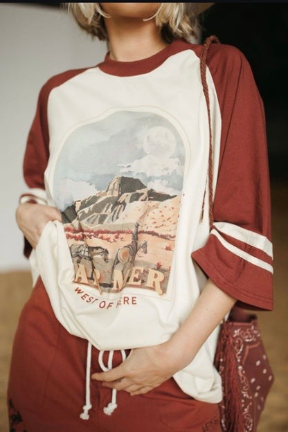 PRE ORDER West Of Here Raglan Far mer by Whitney