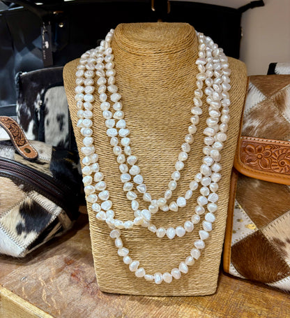 White Nugget Freshwater pearls strand 