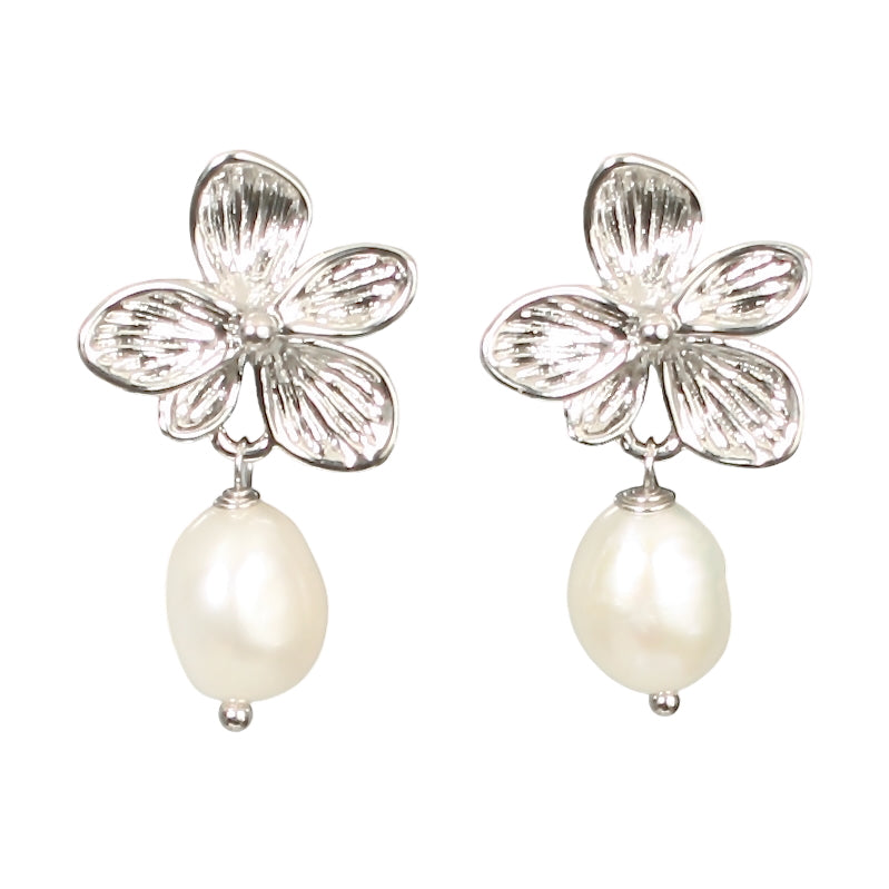 Bloom Pearl Stud Silver