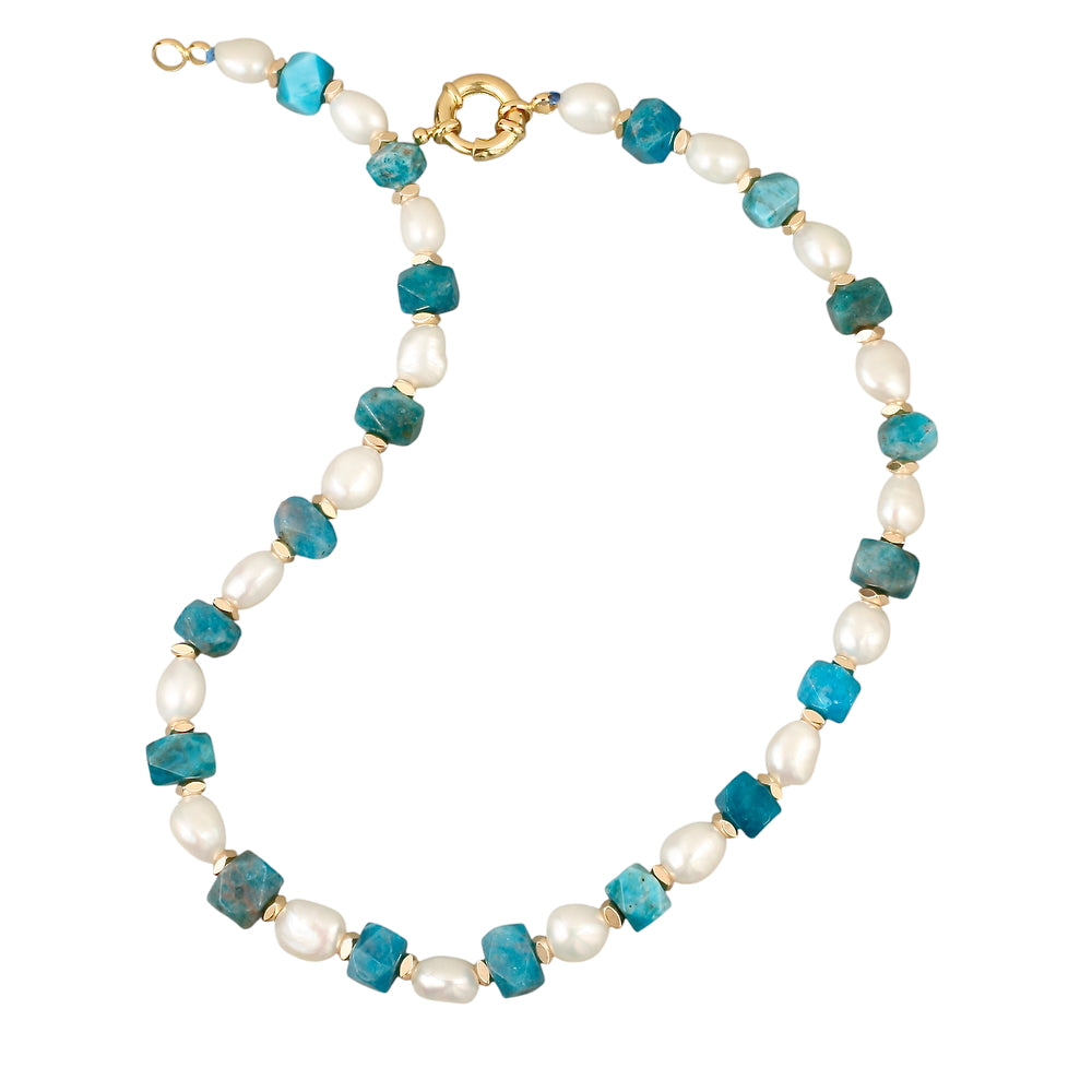 Sadie Apatite &amp; Pearl Necklace