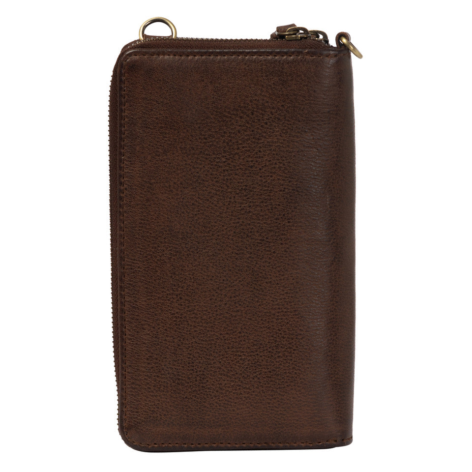 Woven Washed Leather Phone Wallet Bag – Ardee (W-10)