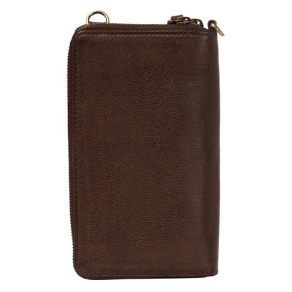 Woven Washed Leather Phone Wallet Bag – Ardee (W-10)