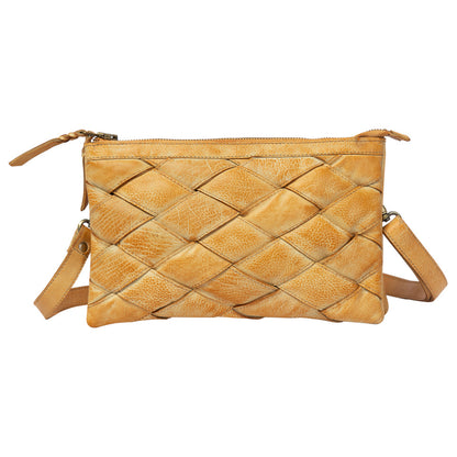 Woven Washed Leather Double Sling Bag – Dublin (W-07)