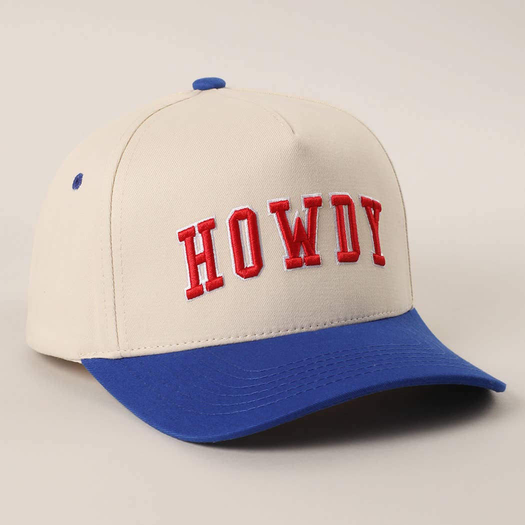 HOWDY 3D Letter Embroidered Two-Tone Trucker Hat