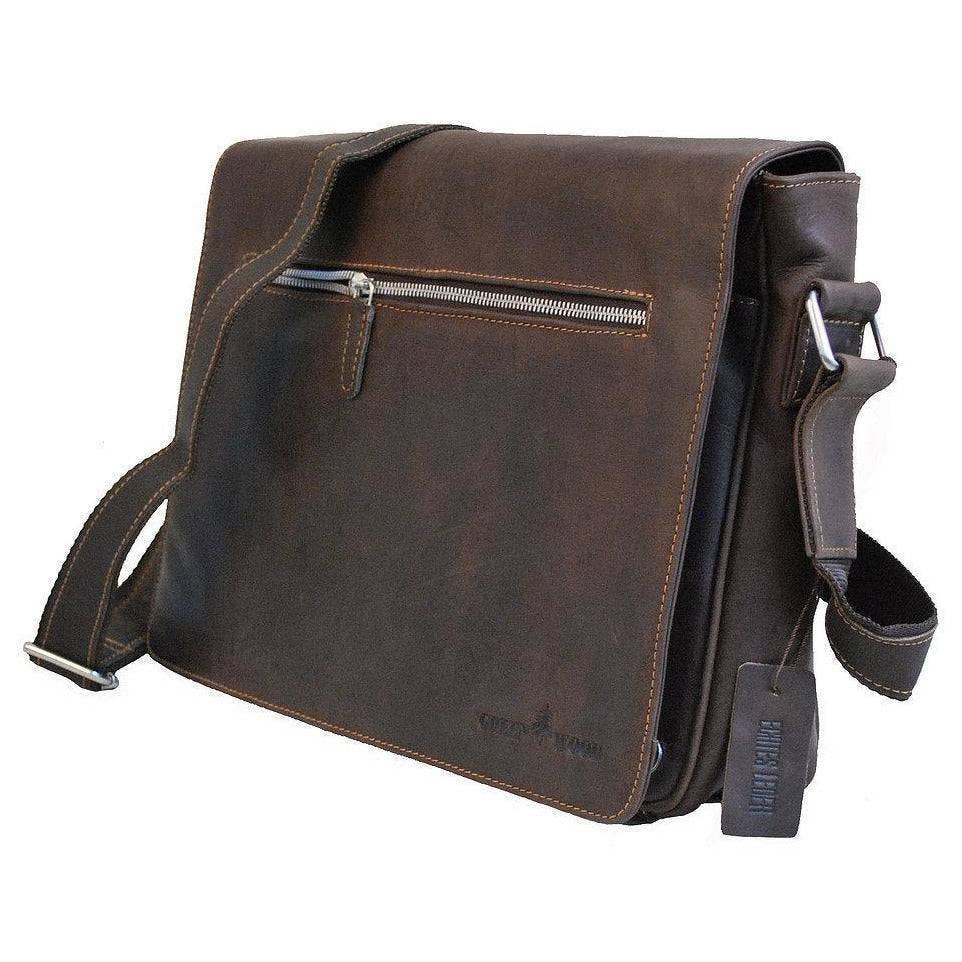 Leather Laptop Bag Berlin - Brown GW588BRN