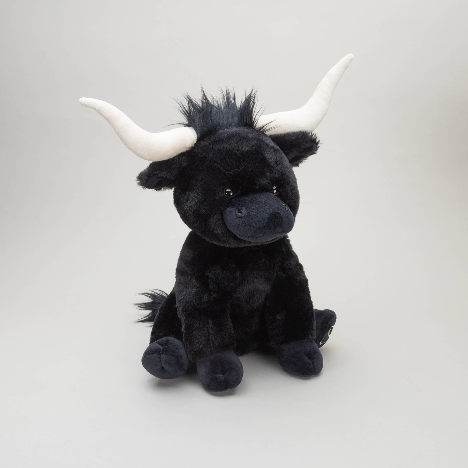 Black Large Longhorn Plush Cow- 30cm
