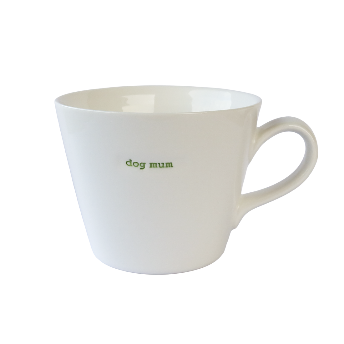 KBJ Word Bucket Mug - Dog Mum (Hand Embossed Green Text)