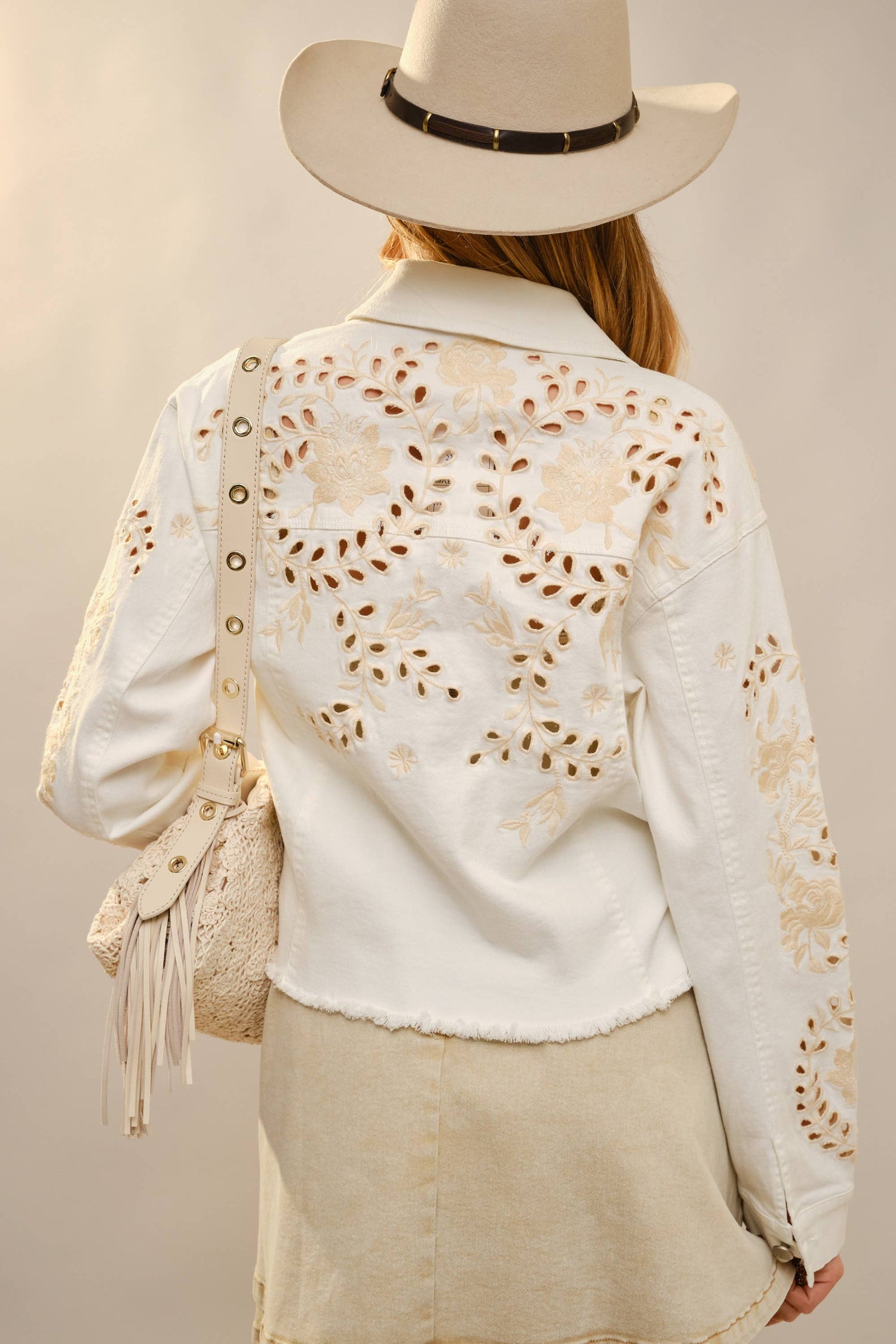 Floral Embroidered Denim Jacket