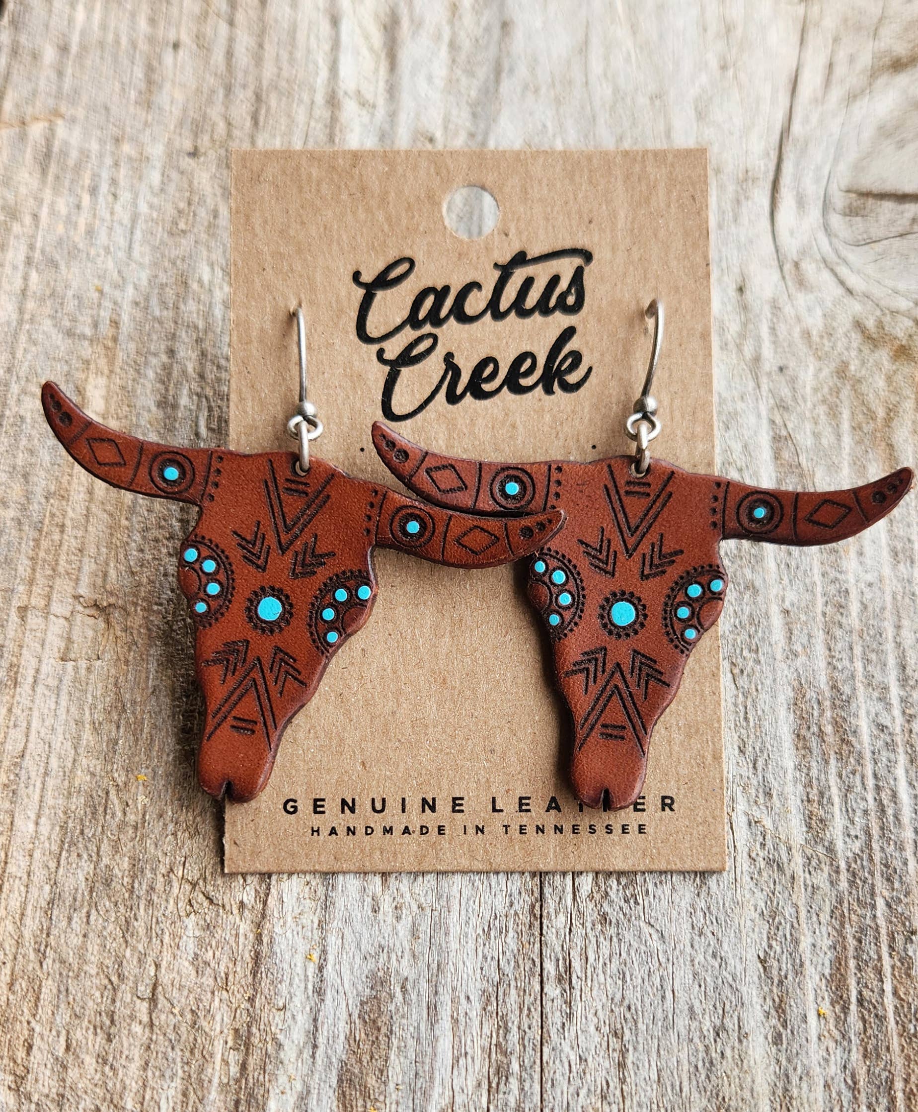 Southwestern Collection - Handmade  Leather Earrings