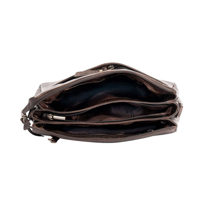 Leather Shoulder Bag June Brown GW6838BRN