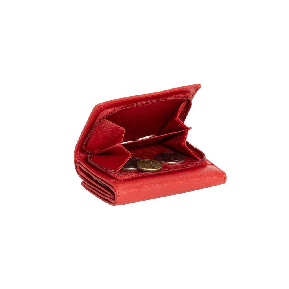 Ruby Small Tri-Fold Leather Wallet