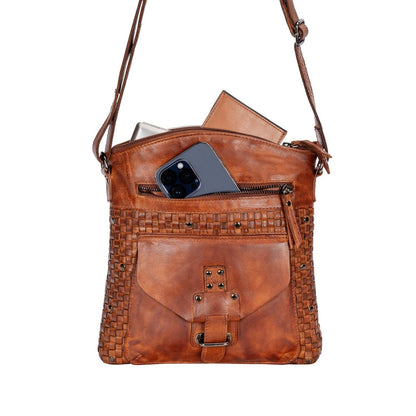 Leather Shoulder Bag - Elsa Cognac WS005COG