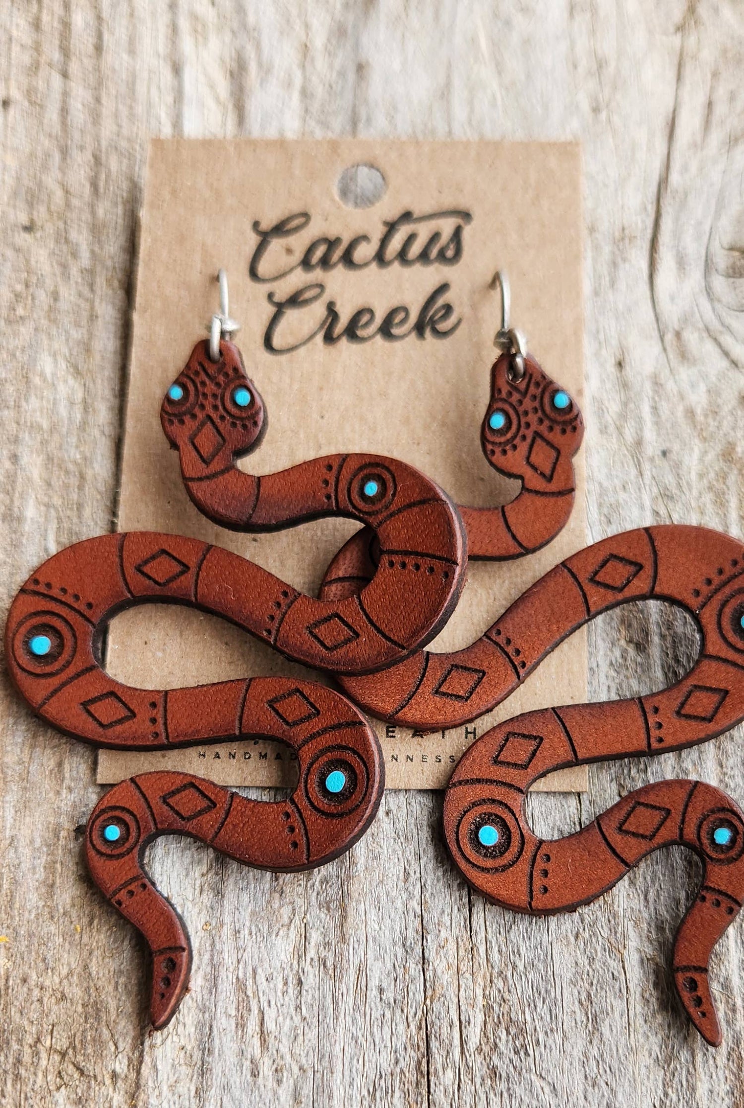 Southwestern Collection - Handmade  Leather Earrings