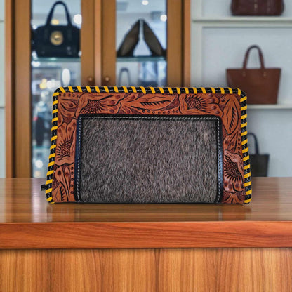 Genuine Cow Hide Clutch Purse