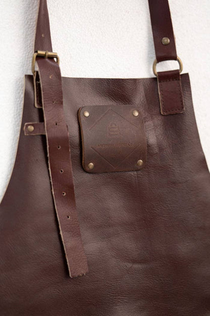 Classic Chestnut Leather Apron Durable, Stylish &amp; Handmade