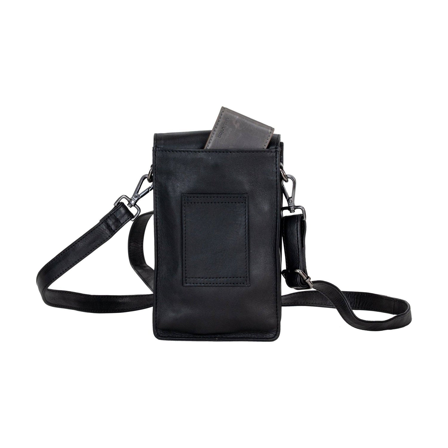 Leather Shoulder Bag Ivy Black GW6840BLK