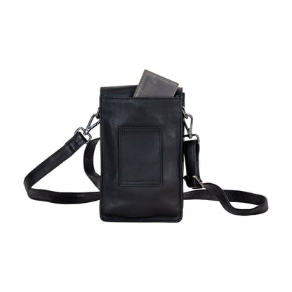 Leather Shoulder Bag Ivy Black GW6840BLK