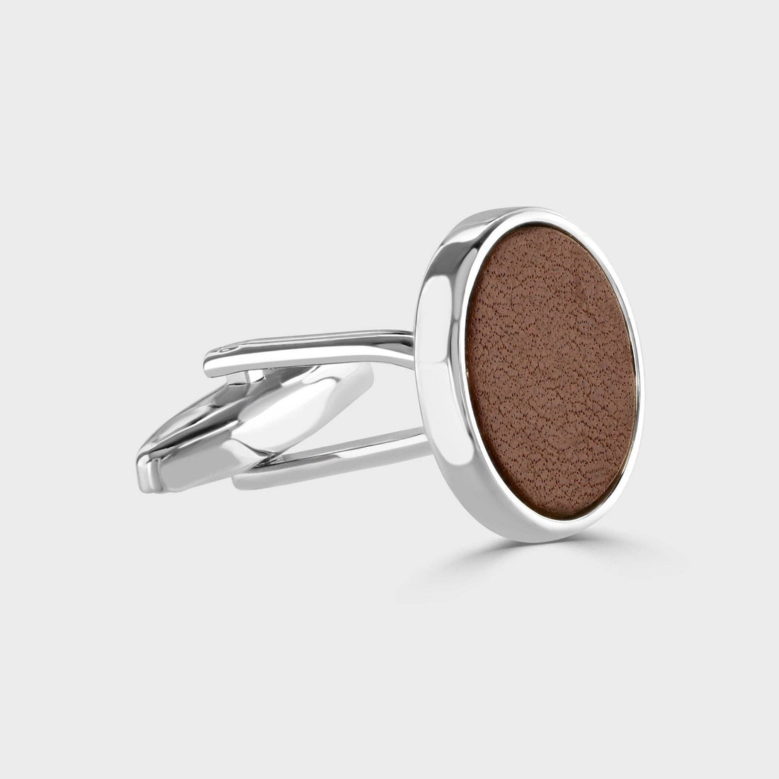 Genuine Leather Inlay Cufflinks 