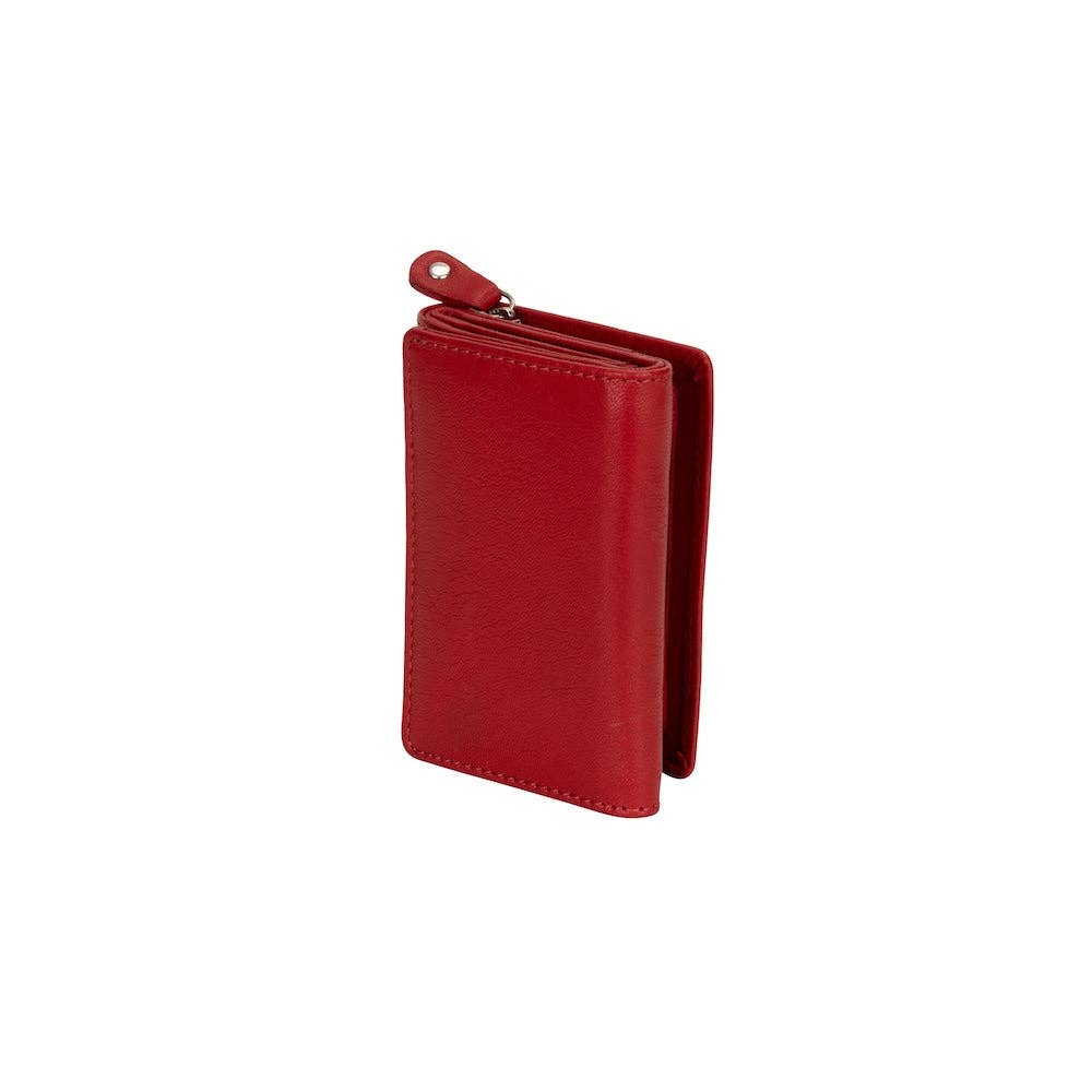 Ruby Small Tri-Fold Leather Wallet