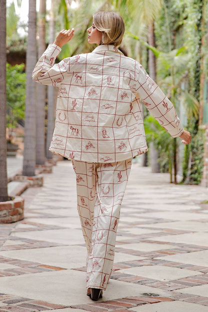 EMBROIDERED WESTERN BUTTON DOWN SHIRT