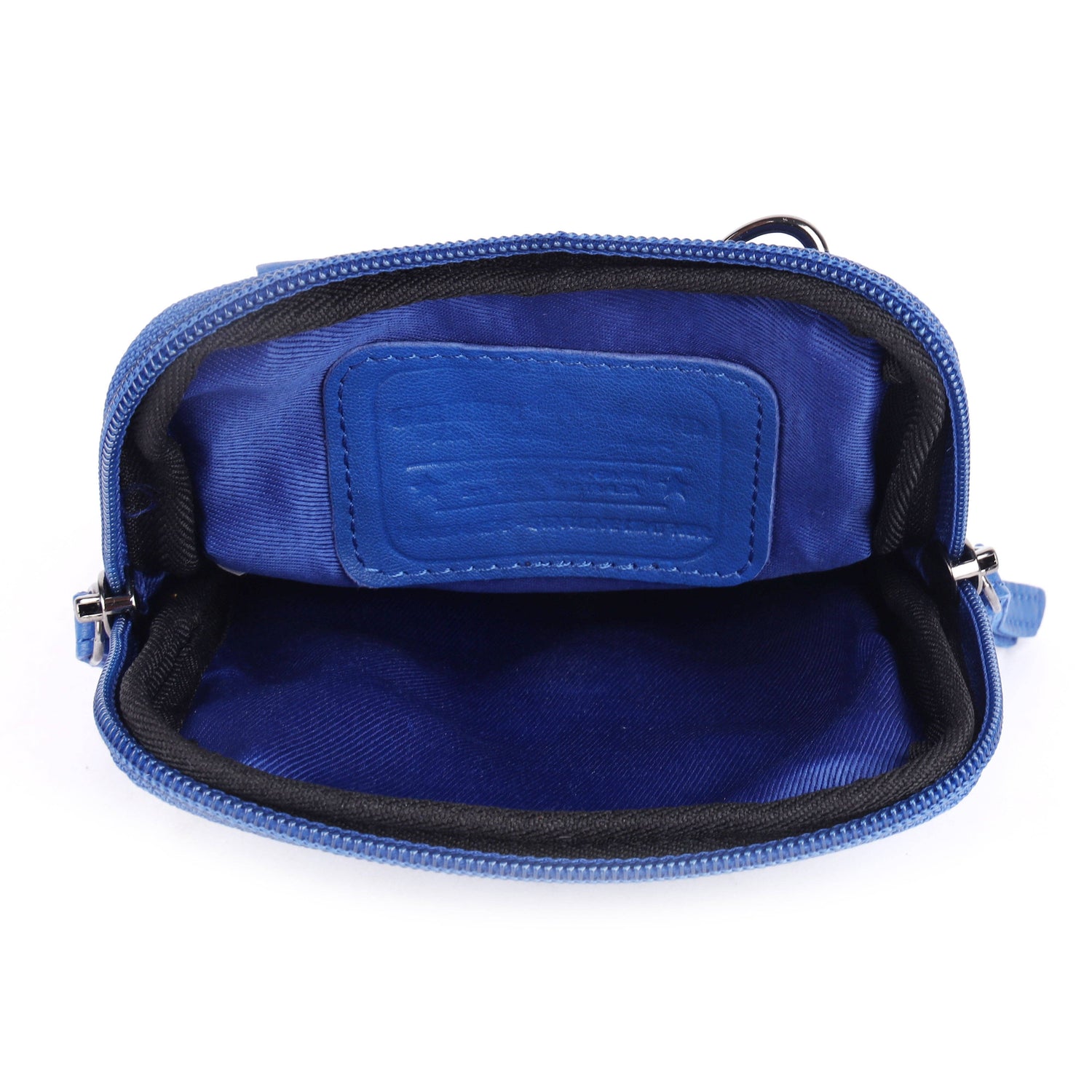 Greenwood Cleo Blue Leather Phone Crossbody Bag