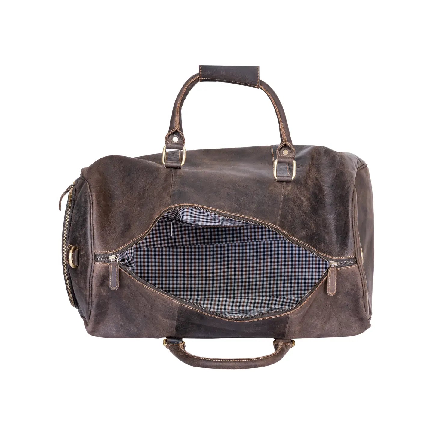 Leather Overnight Bag Milan - Rugged Leather -  