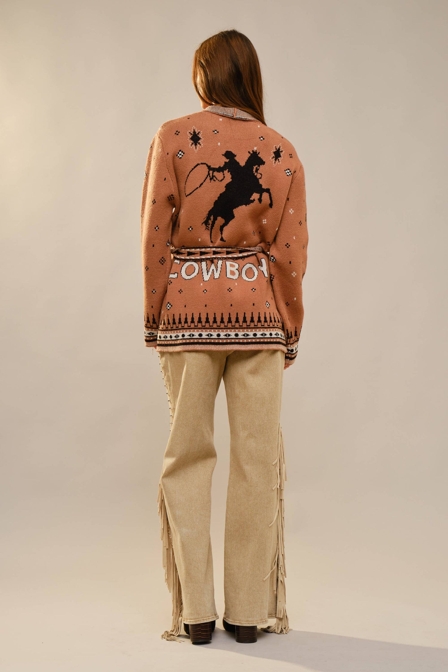Cowboy Knit Belted Cardigan