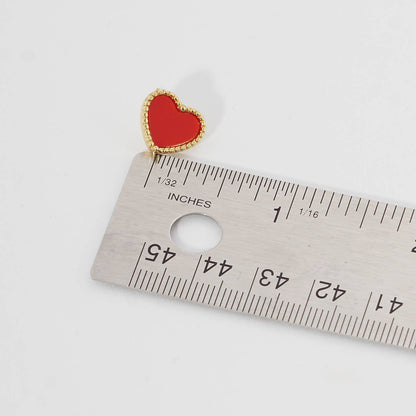 Heart Shaped Gold Dipped Post Earrings