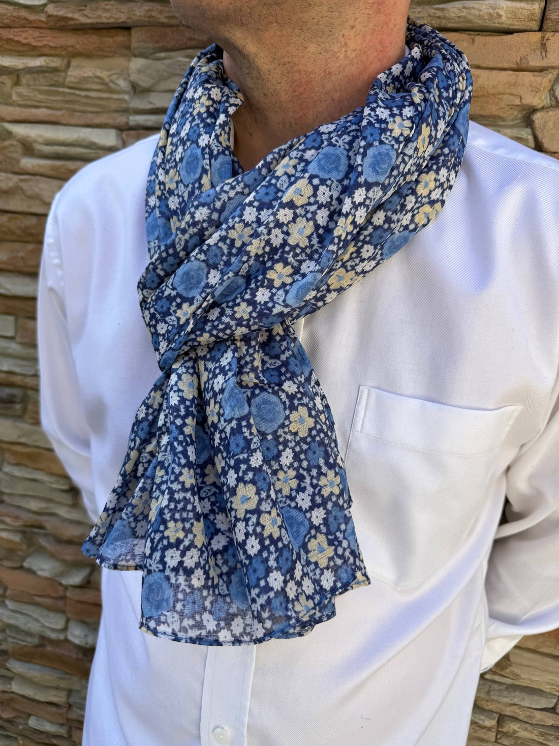 Liberty-print cheche scarf 100% cotton - Timeless elegance 2