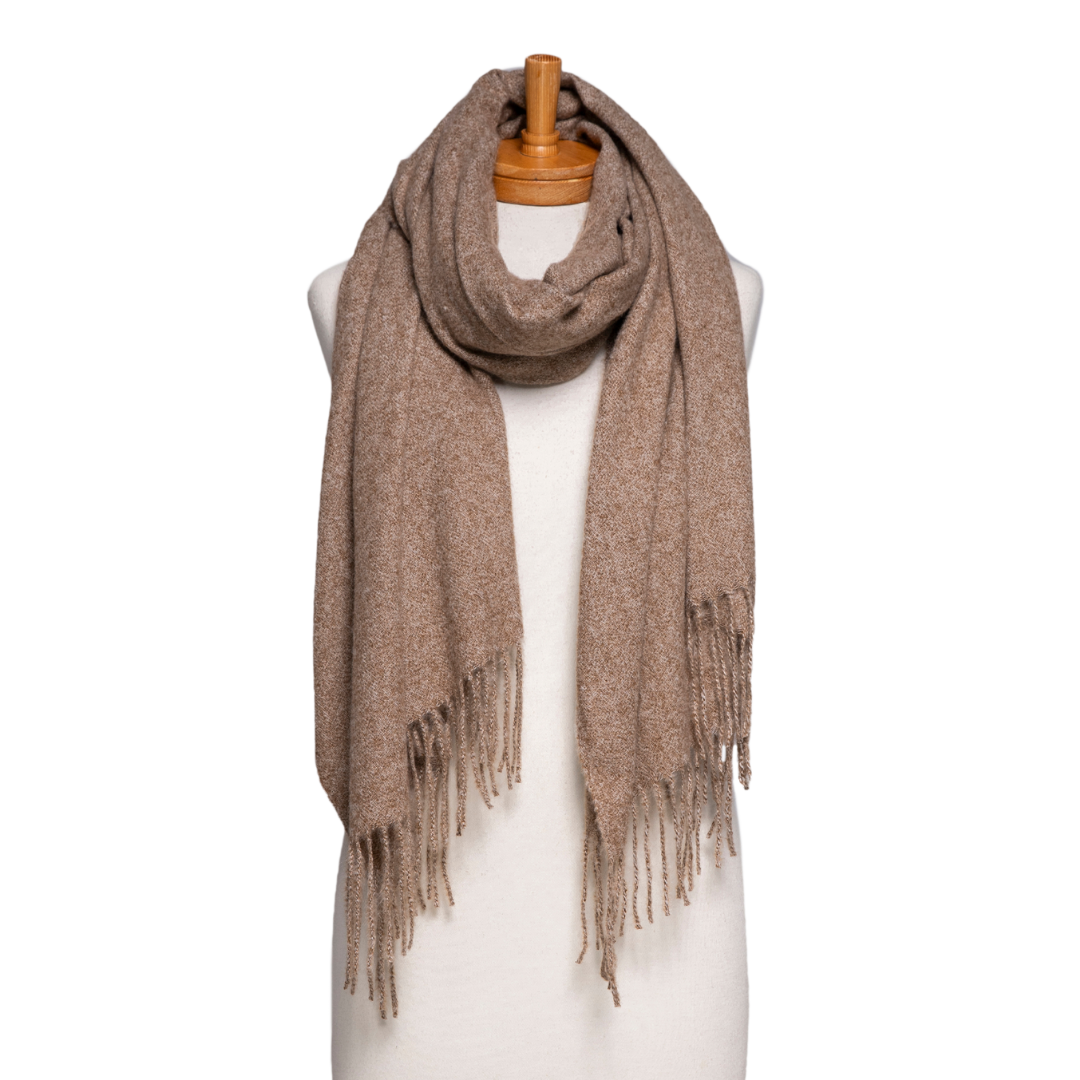 Brown: Luxe Plain Scarf