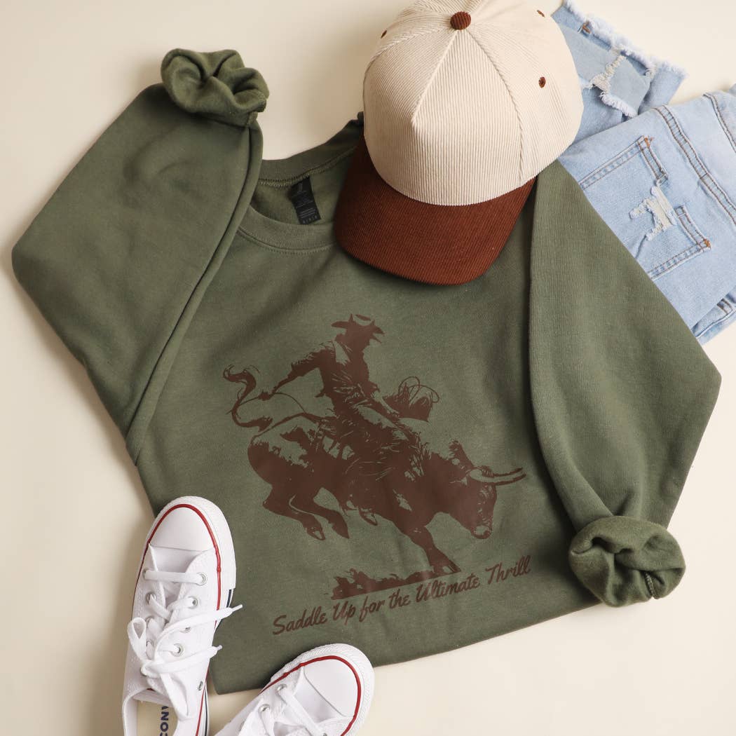 Saddle Up For The Ultimate Thrill Heavyweight Sweatshirt
